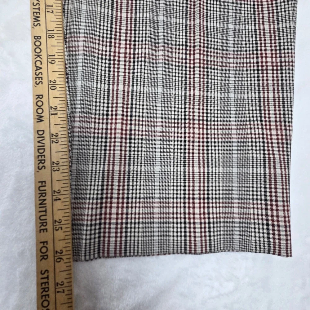 Ava & Viv Womens 24 Plaid Tapered Ankle Dress Pants Multicolor Stretch VN1111626